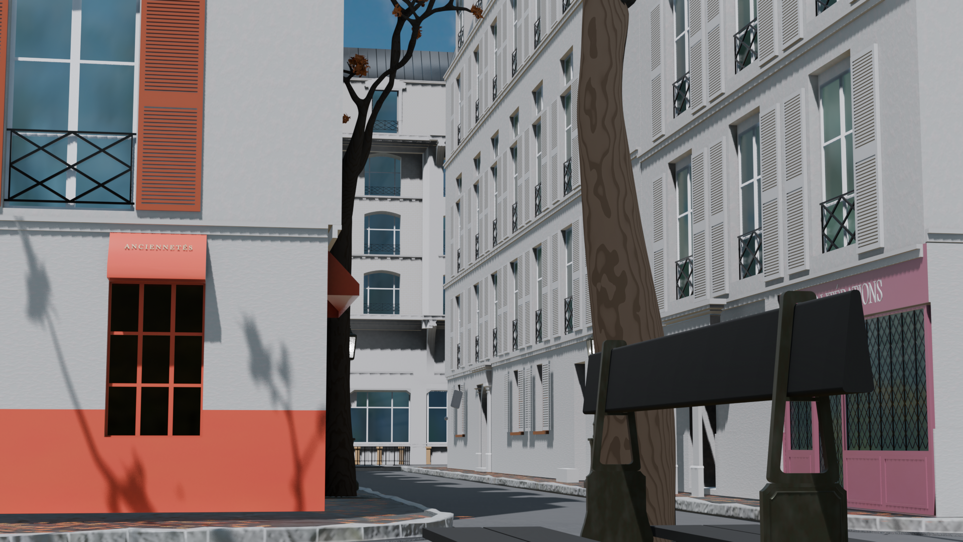 Paris street perspective